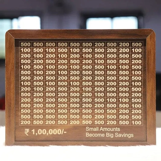 Save Smart™ – Wooden Savings Challenge Money Bank